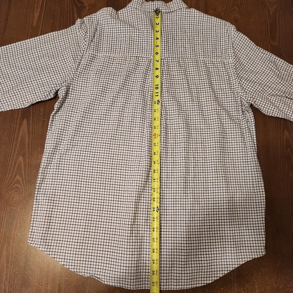 Chaps Button Up Dress Shirt Blue & White Striped Long Sleeve Shirt Sz Lg NICE!! - Picture 7 of 16